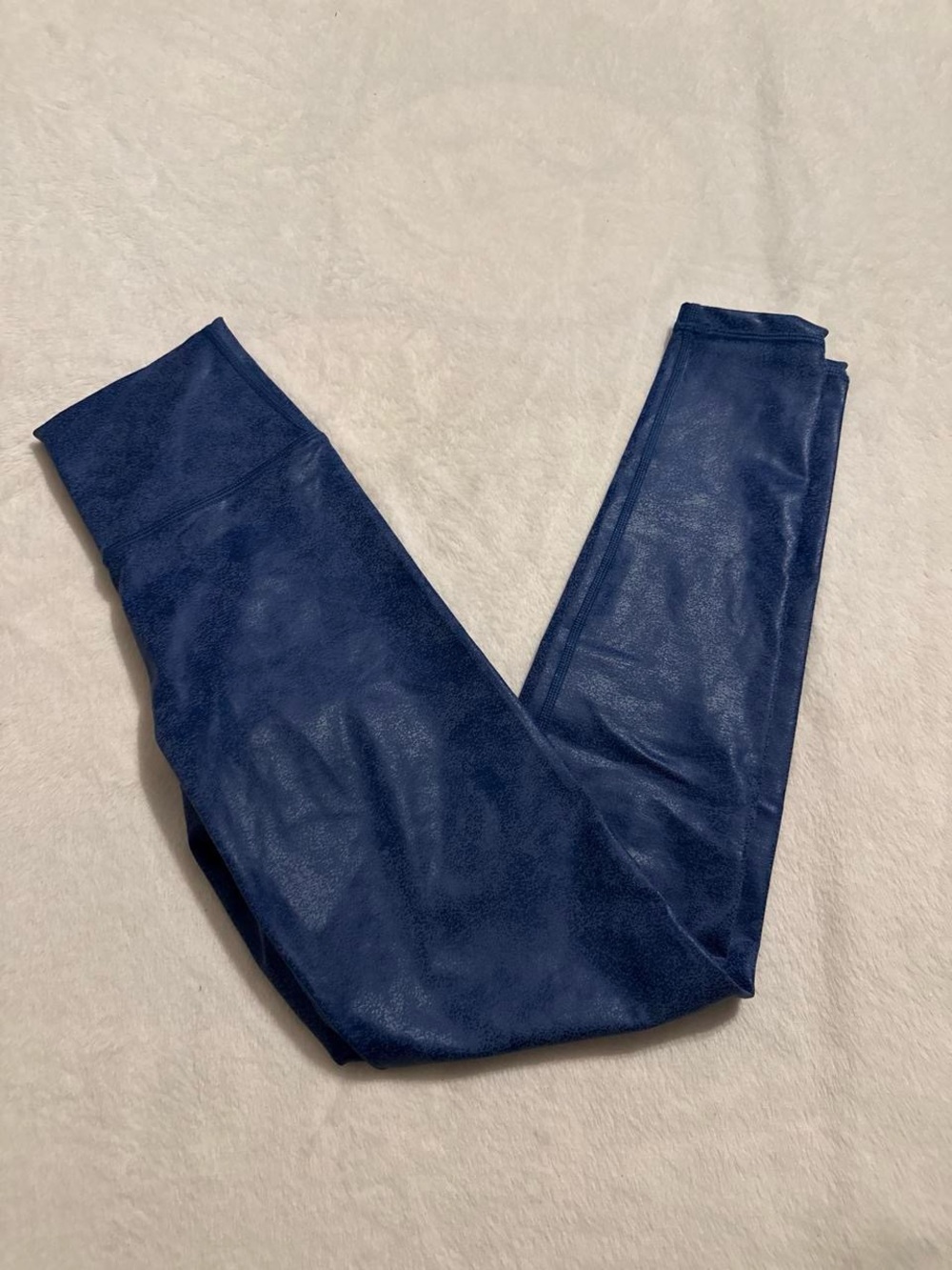aerie Deep Navy Faux-Leather Leggings